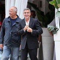 George Clooney on the set of a Mercedes Benz E300 L advert photos | Picture 78292